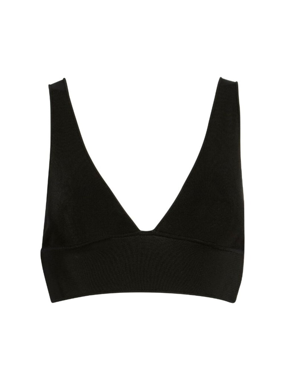 NWT A.L.C. Ella Ribbed Knit Bra Top Black Size Small